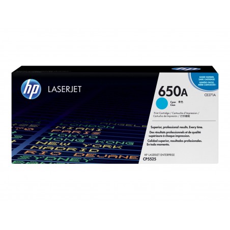 HP 650A - cyan - original - toner HP 650A - cyan - original - toner