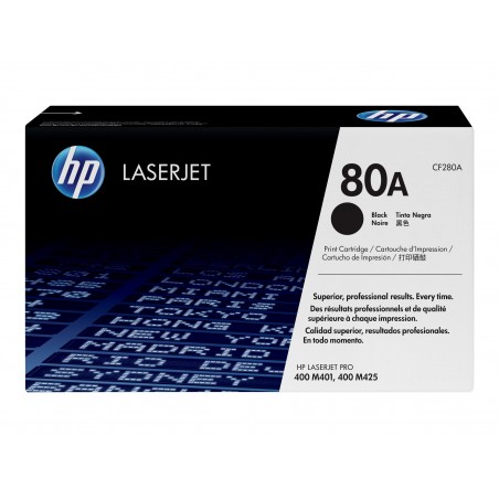 HP 80A - noire - original - toner HP 80A - noire - original - toner