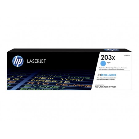 HP 203X - à rendement élevé - cyan - originale - LaserJet - cartouche de toner (CF541X) HP 203X - à rendement élevé - cyan - originale - LaserJet - cartouche de toner (CF541X)