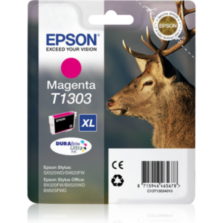 Epson T1303 Cerf - à rendement élevé - magenta - originale - cartouche d'encre Epson T1303 Cerf - à rendement élevé - magenta - originale - cartouche d'encre