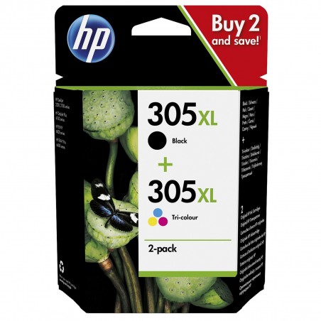 Pack de 2 cartouches imprimante HP 305XL Noir et Couleur Pack de 2 cartouches imprimante HP 305XL Noir et Couleur