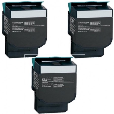 Toner équivalent à Lexmark 702HK Pack de 3 Noir Toner équivalent à Lexmark 702HK Pack de 3 Noir