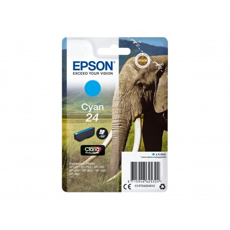 Epson T24 Elephant - cyan - originale - cartouche d'encre Epson T24 Elephant - cyan - originale - cartouche d'encre