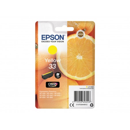 Epson T33 Orange - jaune - originale - cartouche d'encre Epson T33 Orange - jaune - originale - cartouche d'encre