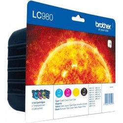 Brother LC980VALBP Brother LC980VALBP Pack de 4 cartouches originales Noir