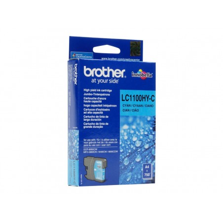 Brother LC1100HY - à rendement élevé - cyan - originale - cartouche d'encre Brother LC1100HY - à rendement élevé - cyan - originale - cartouche d'encre